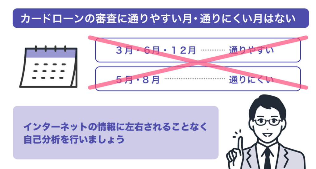 カードローンの審査に通りやすい・通りにくい月は存在するの?