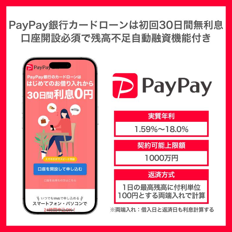 PayPay「お金を借りる」
